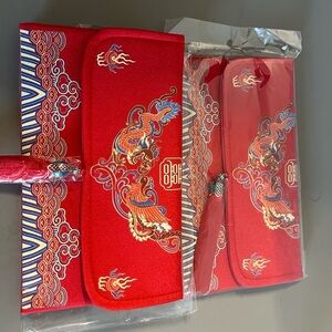 Red Clutch with Dragon Design